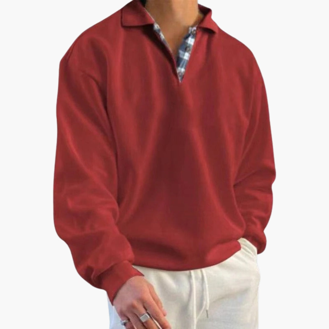 Men's Crew Neck Long Sleeve Sweater