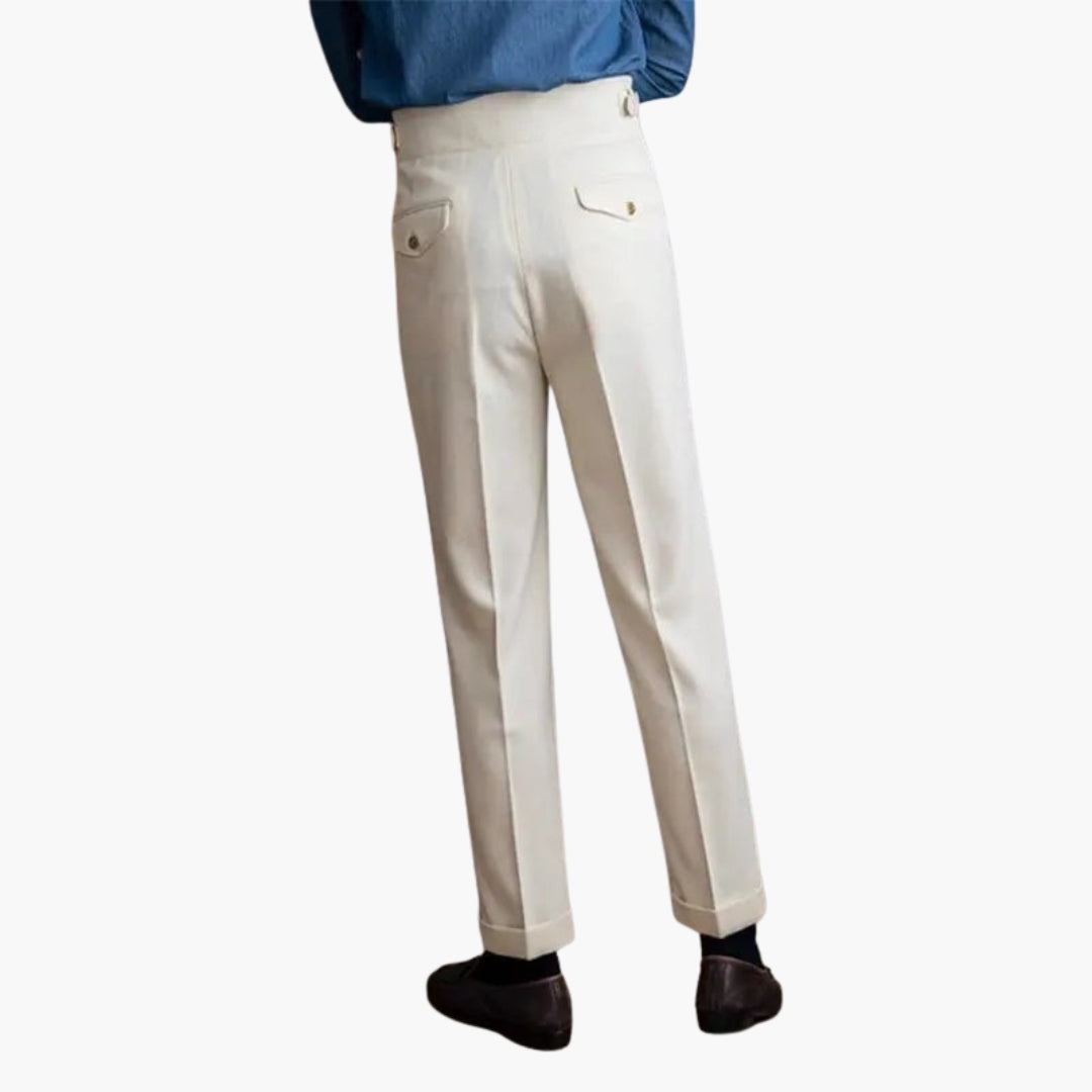 Classic Fit High Waisted Pleated Trousers