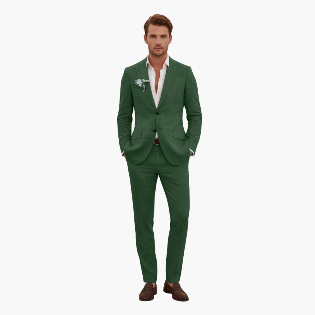 Classic Two Button Mens Suit Jacket Pants
