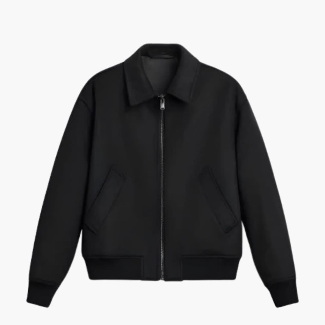 Men's Quilted Zip Jacket with Side Pockets