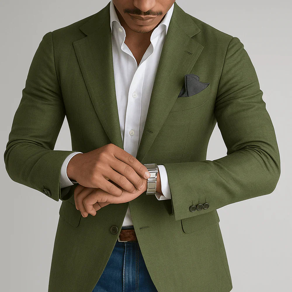 Slim Fit Mens Blazer with Classic Lapel