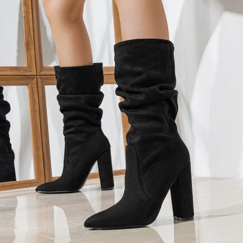 Comfortable Slouch Style Ankle Boots