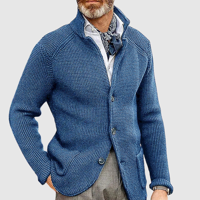 Classic Button Front Wool Cardigan Sweater