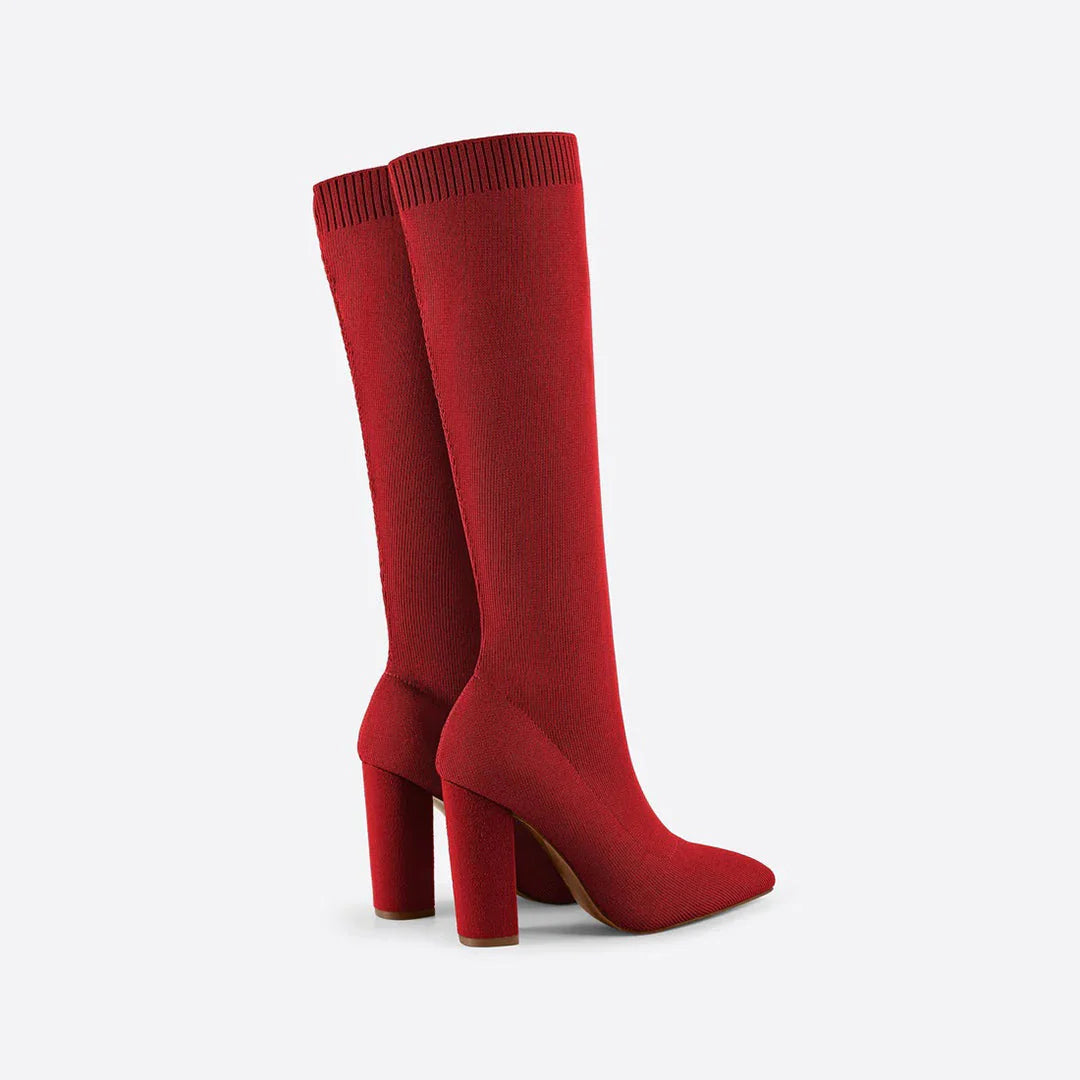 Tall Stretchy Women's Leather Boots