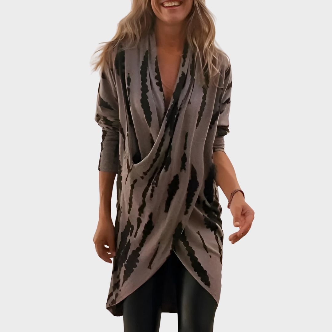 Soft Relaxed Fit V-Neck Tunic Top
