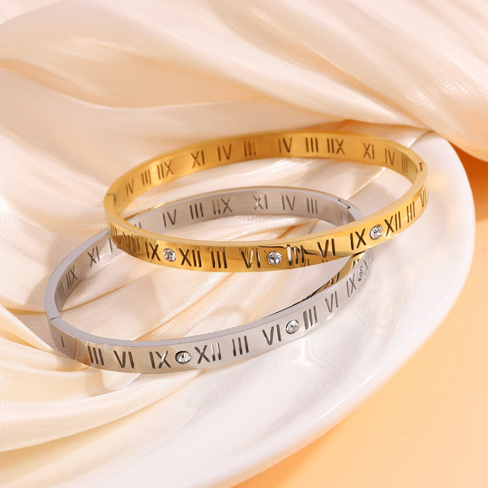 Classic Numbered Metal Bracelet