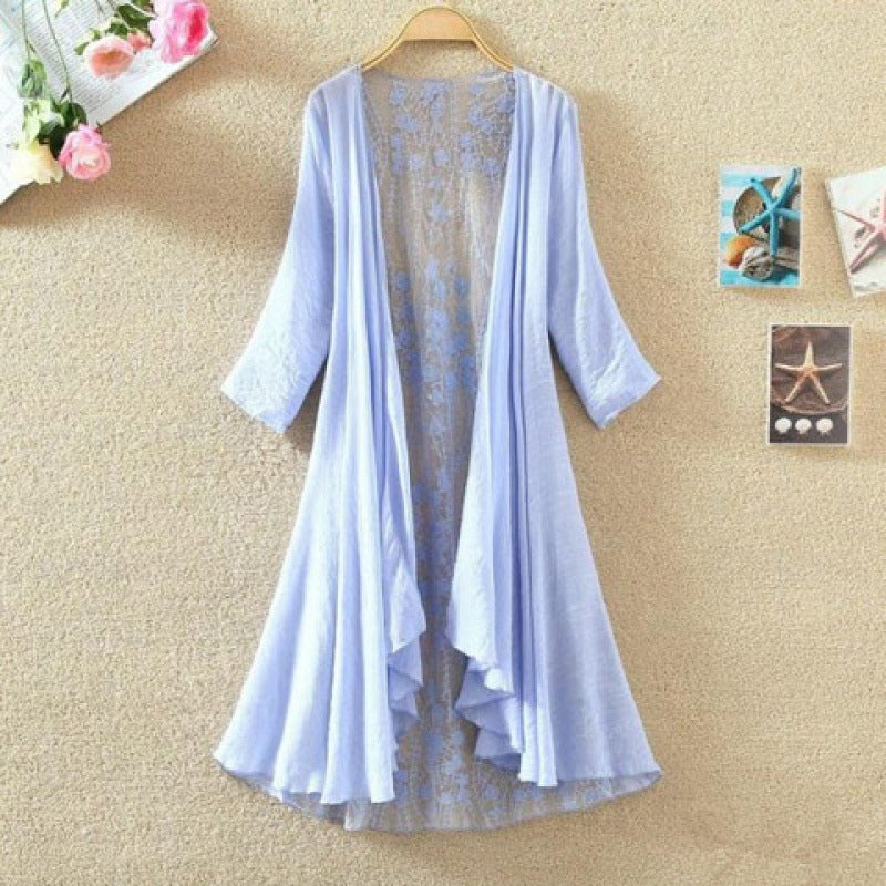 Soft Women's Open Front Lace Cardigan Sweater