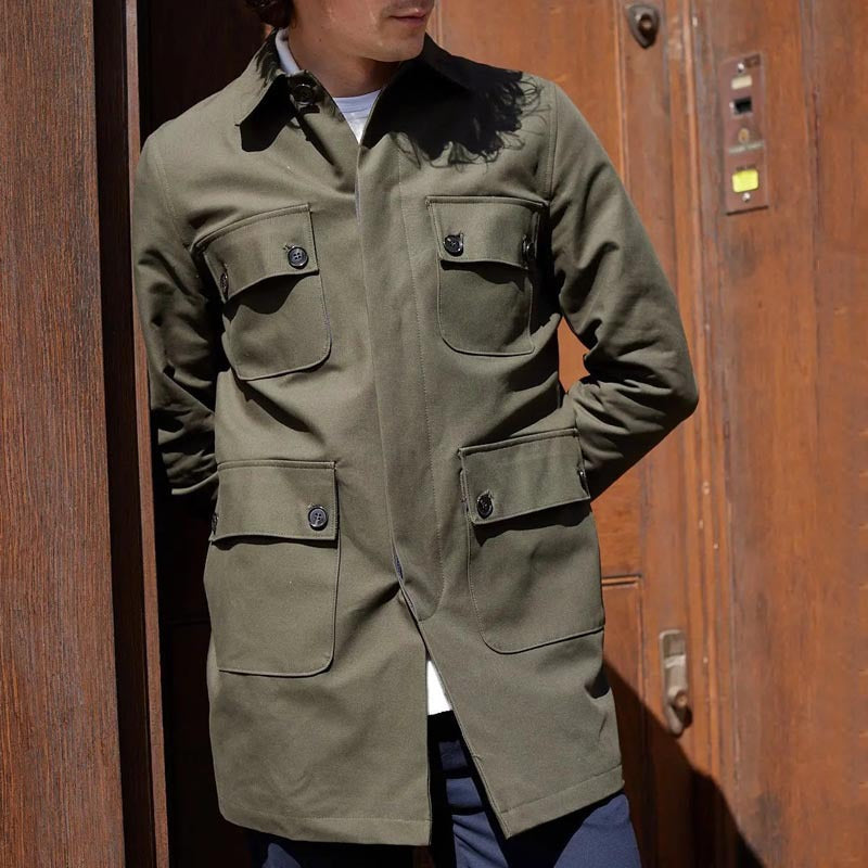 Classic Casual Jacket with Pockets and Breathable Fabric