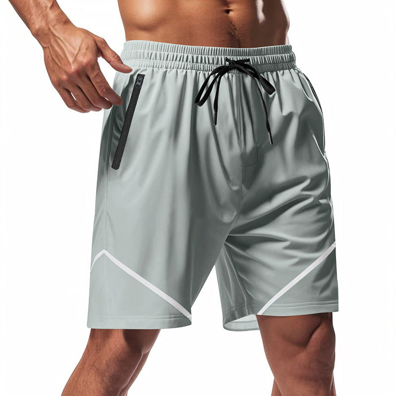 Men's Athletic Shorts - Breathable - Relaxed Fit - Zip Pockets