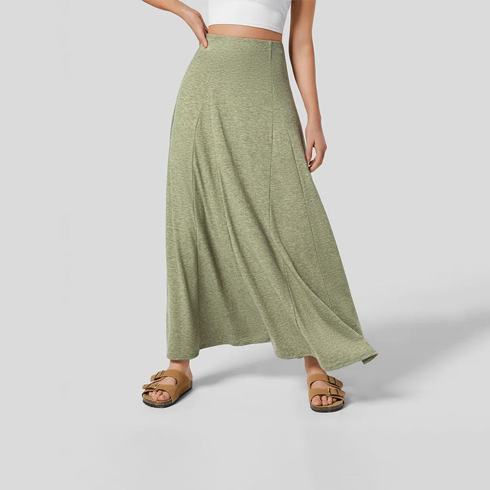 Elegant Maxi Skirt High Waist Soft Flowy Design - Nocini