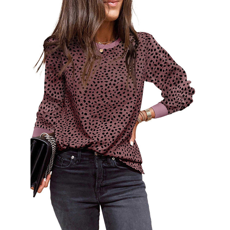 Comfy Women's Polka Dot Loose Fit Blouse