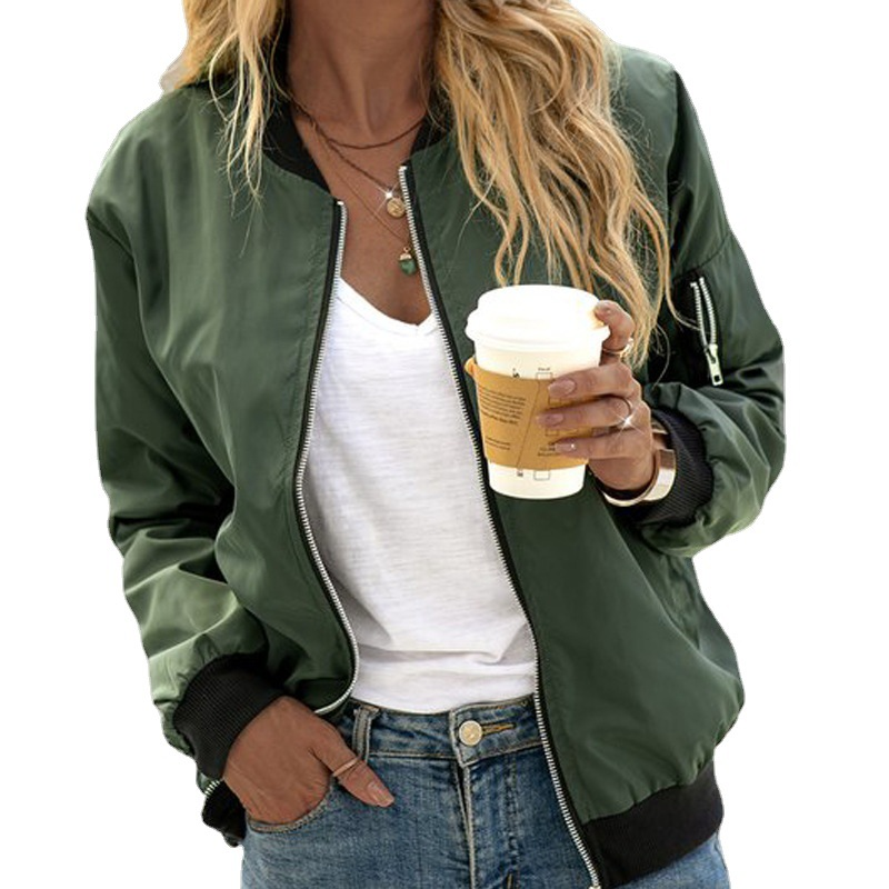 Waterproof Women's Zip Up Bomber Coat