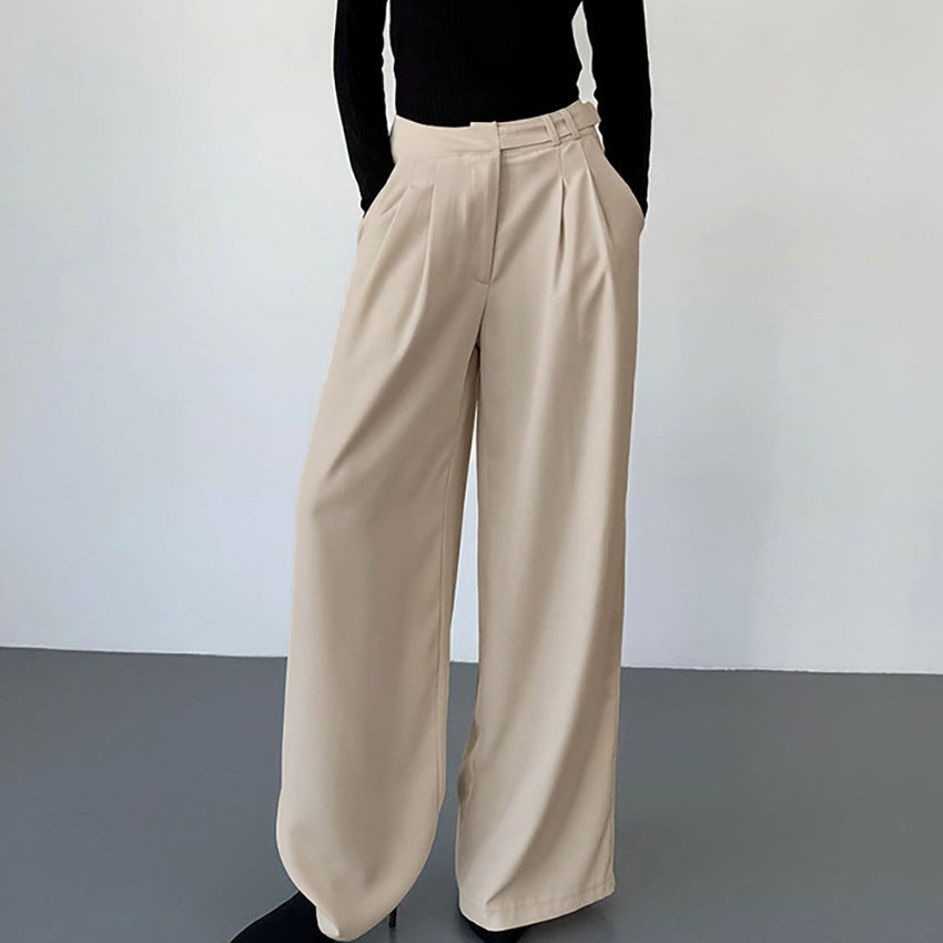 Ladies Loose Fit High Waisted Trousers - Nocini