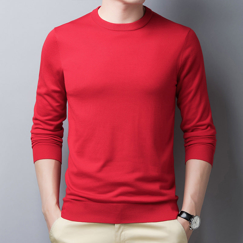 Men's Slim Fit Casual Tee - Soft Round Neck Top