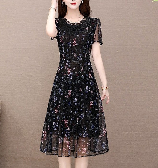 Ladies' Chic Summer Floral Mini Dress - Nocini