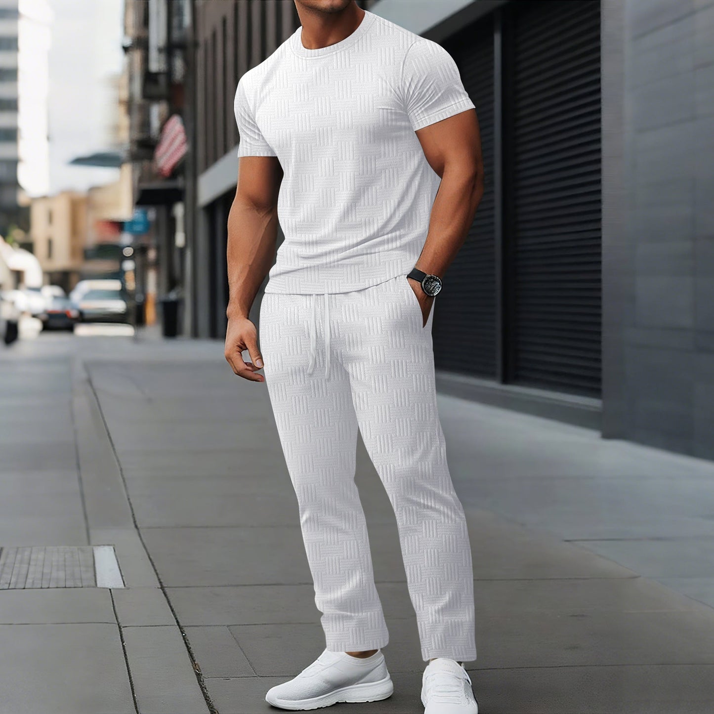 Men's Athletic Wear Set - Fit Slim - Moisture Wicking Fabric