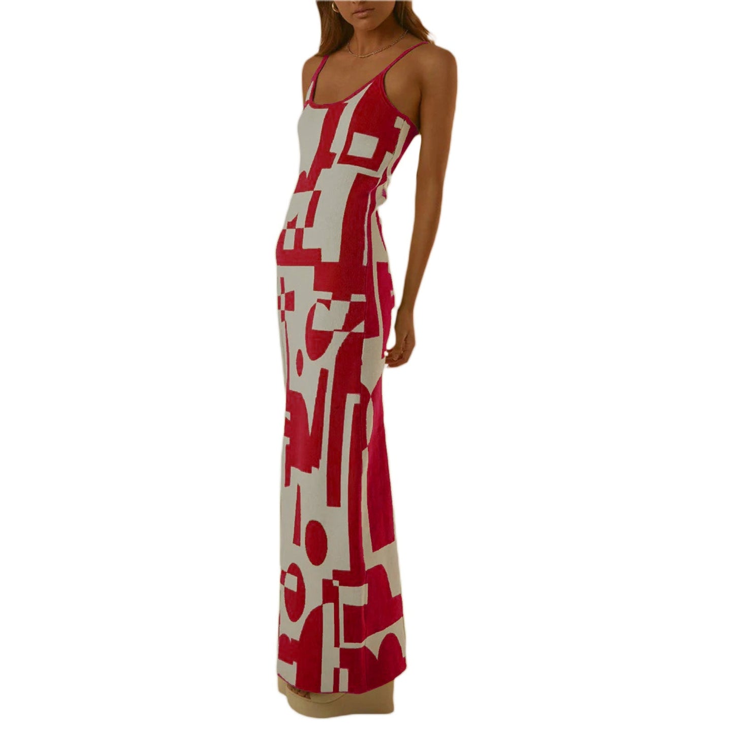 Women's Long Sleeve Maxi Dress with Floral Print