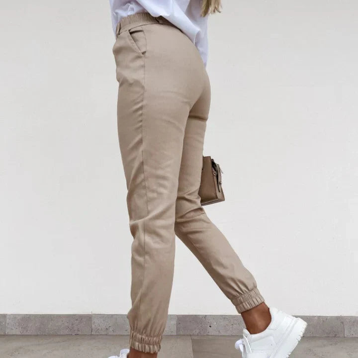 Slim Fit Elastic Women's Pants