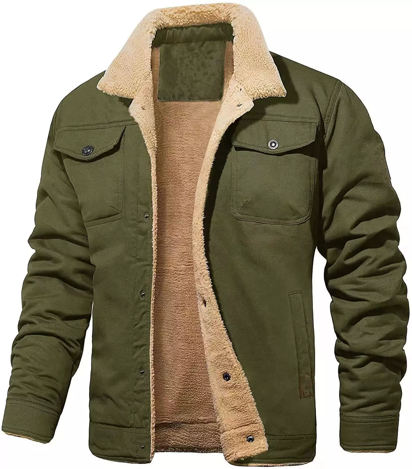 Warm Fleece Lined Mens Casual Jacket