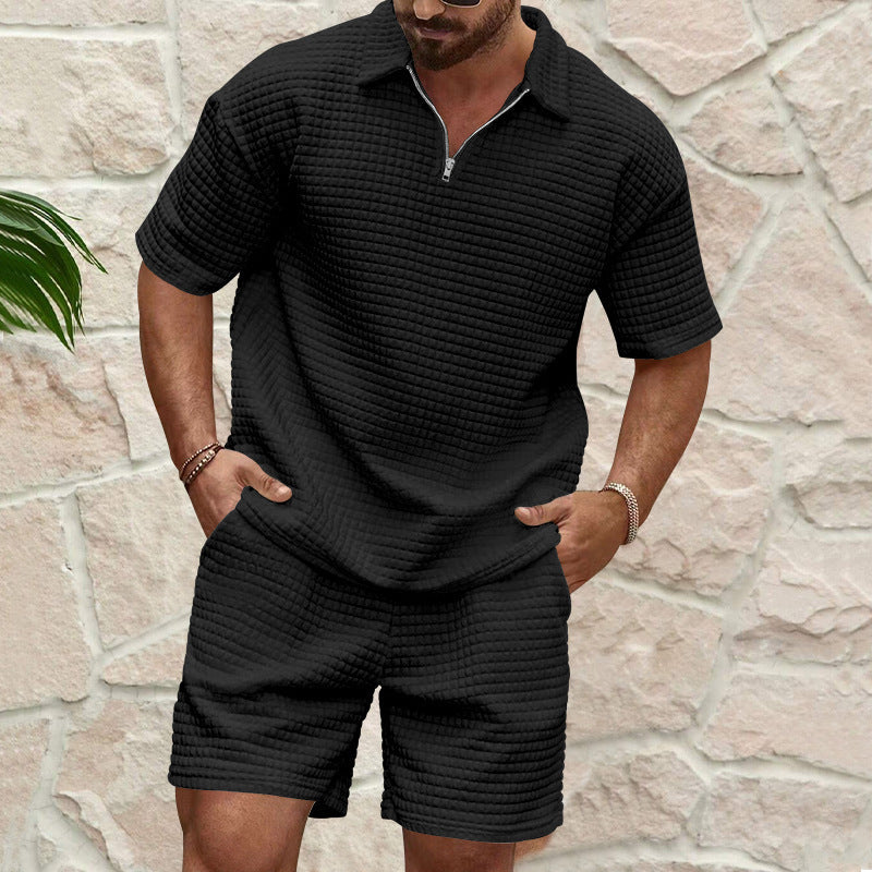 Comfy Men's Lounge Set with Zip Up Top