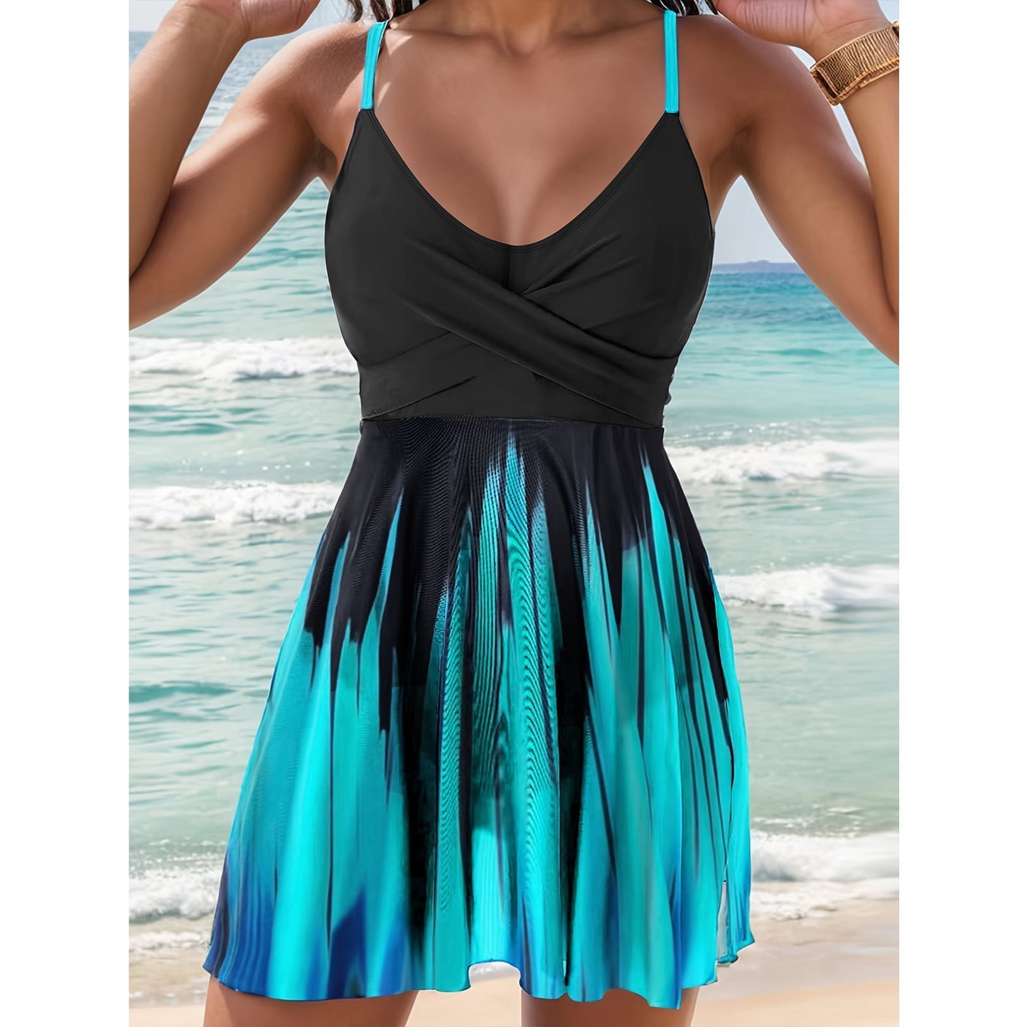 Flattering Wrap Swimwear for Women with Adjustable Straps