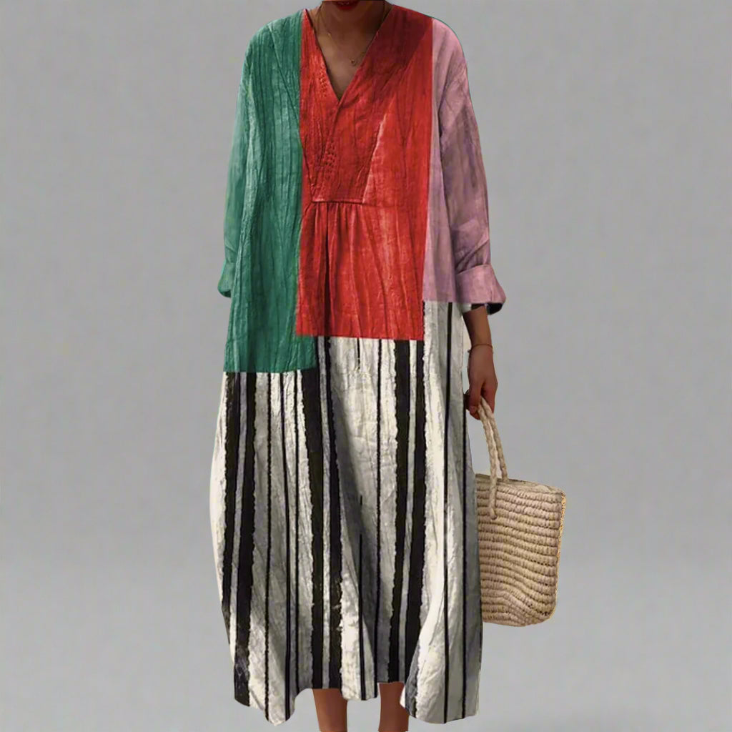 Chic Patterned Bodycon Dress - Olytrend