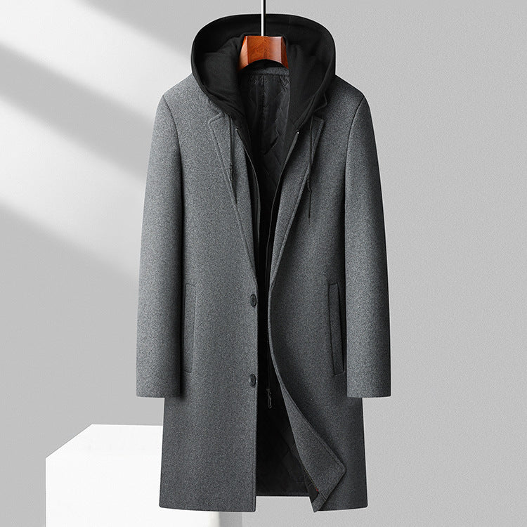 Warm Hooded Wool Winter Coat