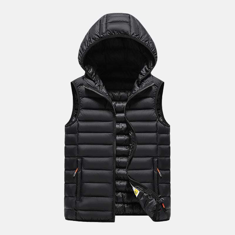 Warm Padded Men's Hooded Vest Jacket