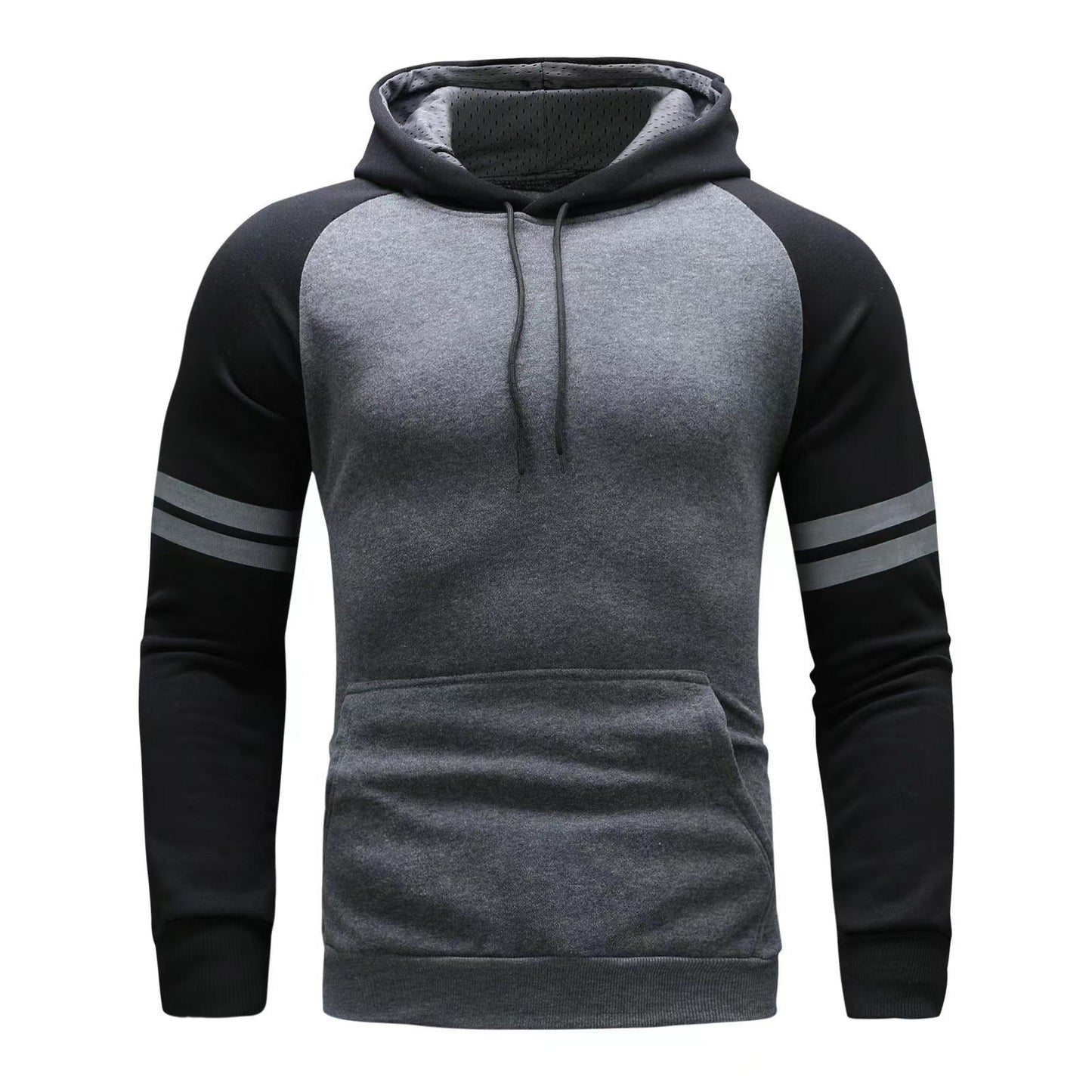 Classic Fit Mens Hoodie Soft Stripe Design