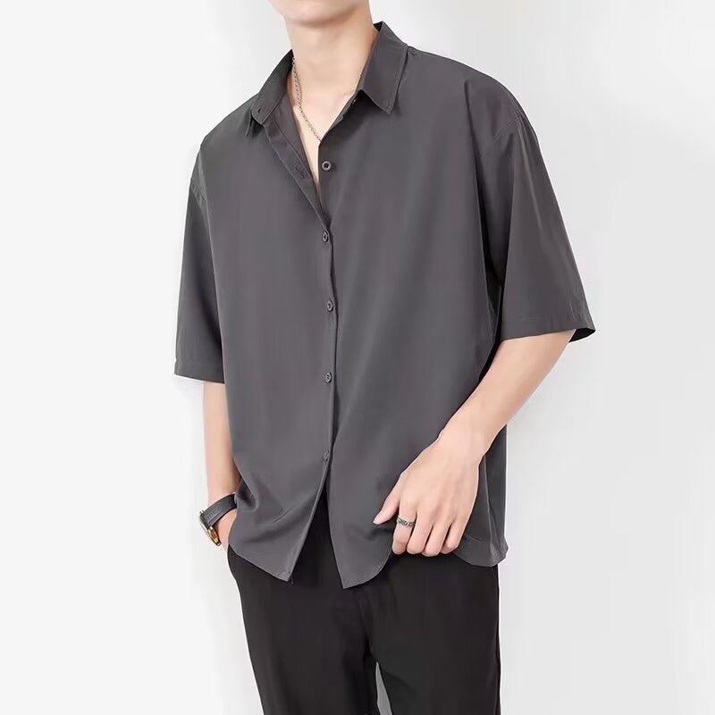 Casual Short Sleeve Men's Shirt Lightweight Breathable