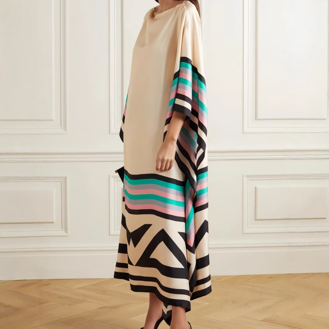 Relaxed Fit Women's Striped Maxi Dress