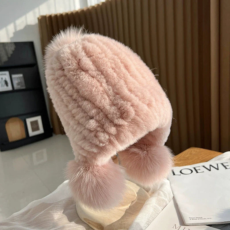 Soft Pompom Winter Beanie Hat