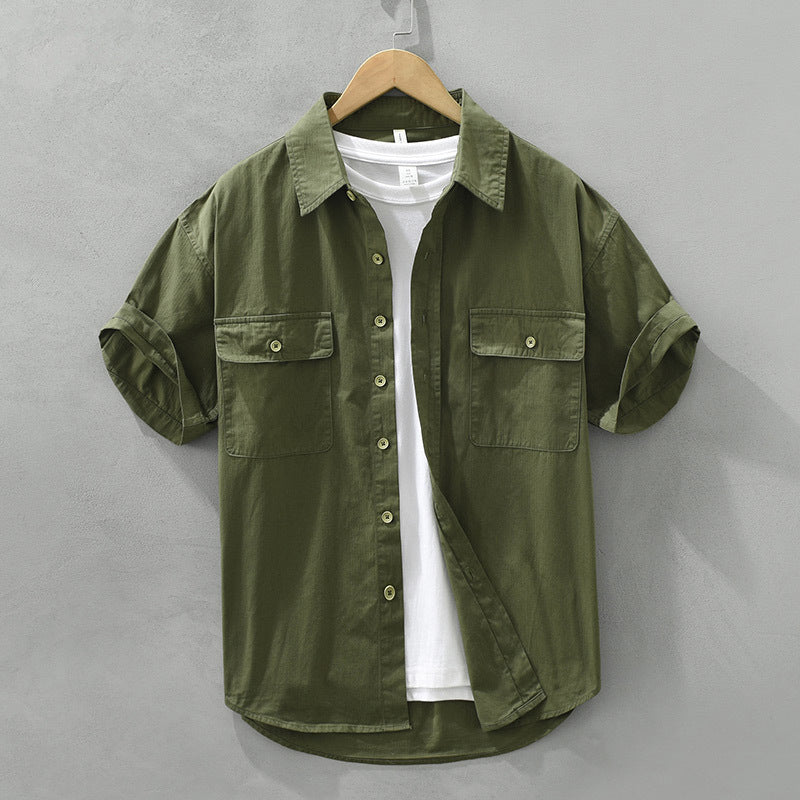 Classic Casual Short Sleeve Work Shirt - Nocini