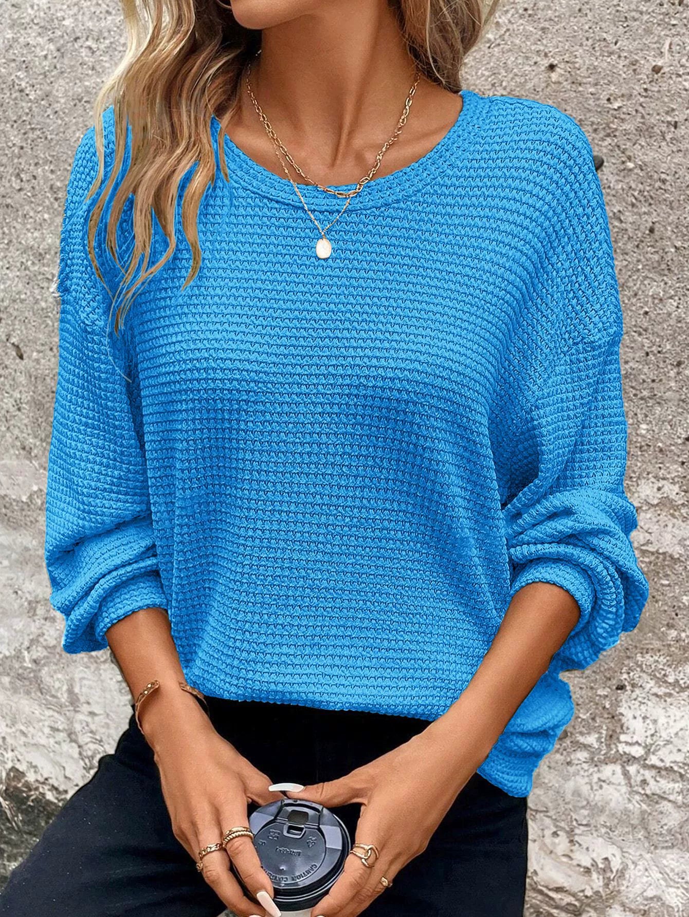 Cozy Women's Oversized Crew Neck Sweater