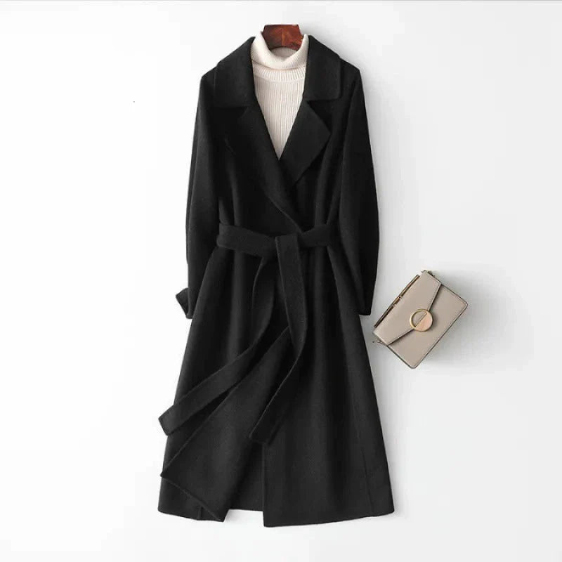 Warm Fitted Long Winter Coat for Women