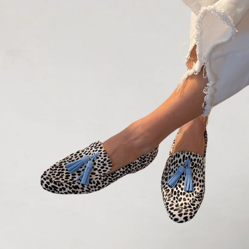 Polka Dot Slip On Women's Loafers