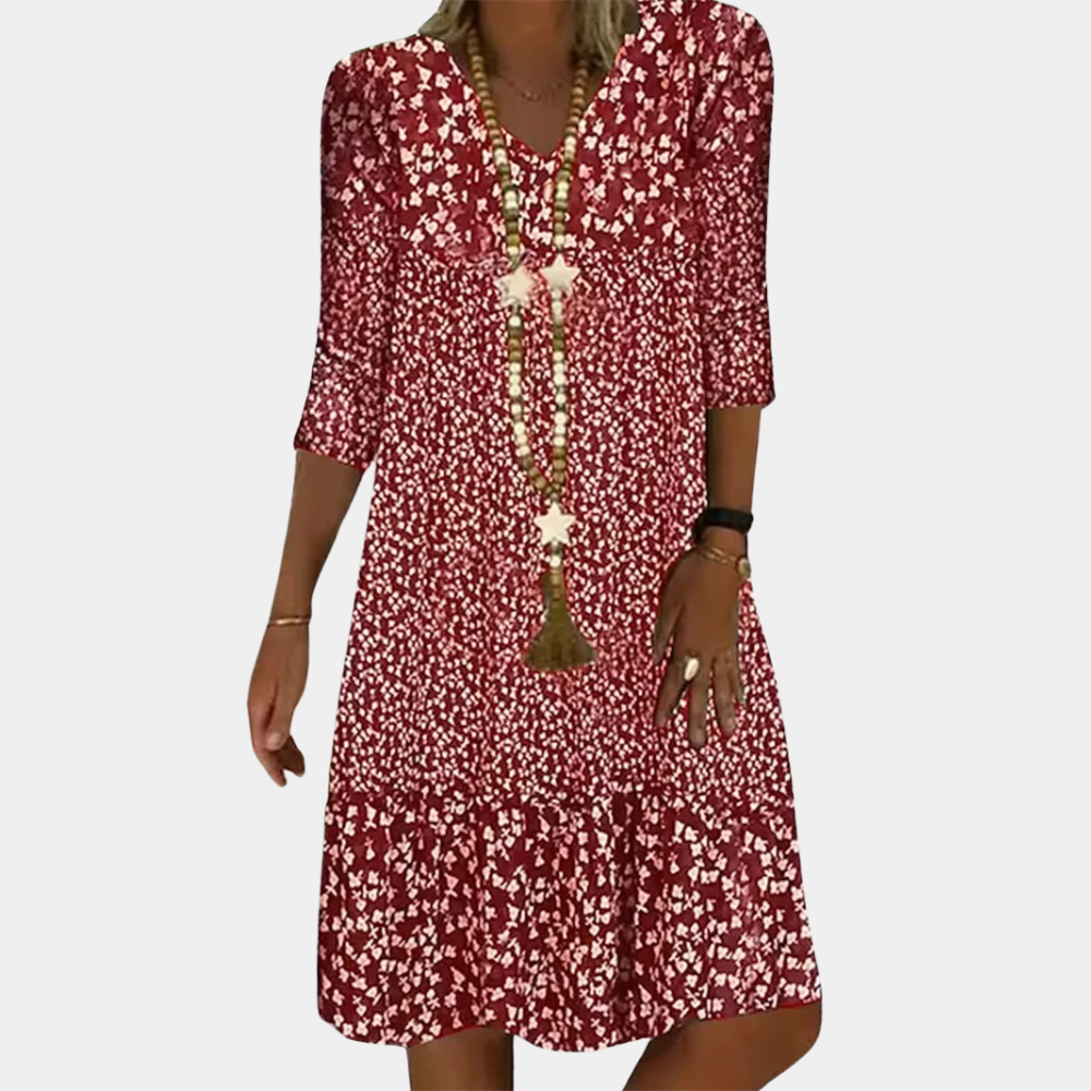 Lightweight Floral Midi Dress for Women
