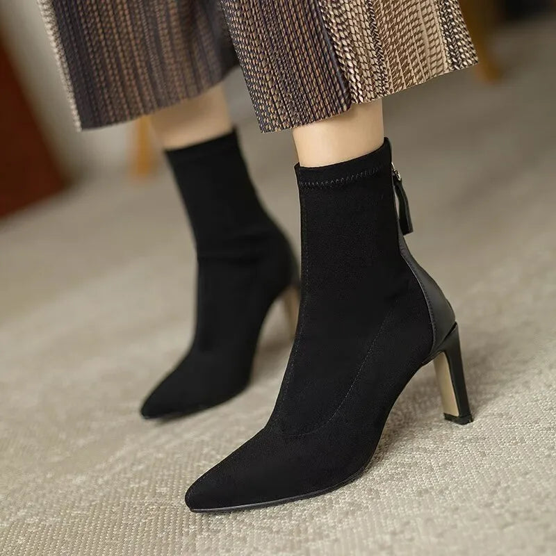 High Heel Ankle Boots for Women - Elegant & Stylish