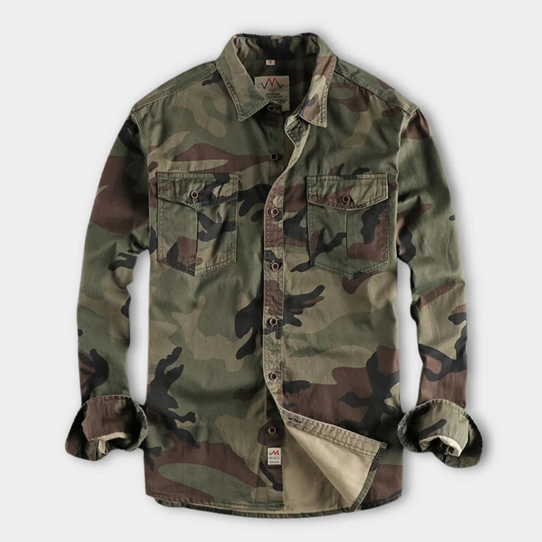 Casual Long Sleeve Cotton Button Shirt