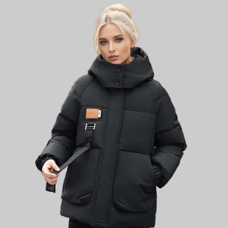 Ladies Warm Padded Hoodie Coat