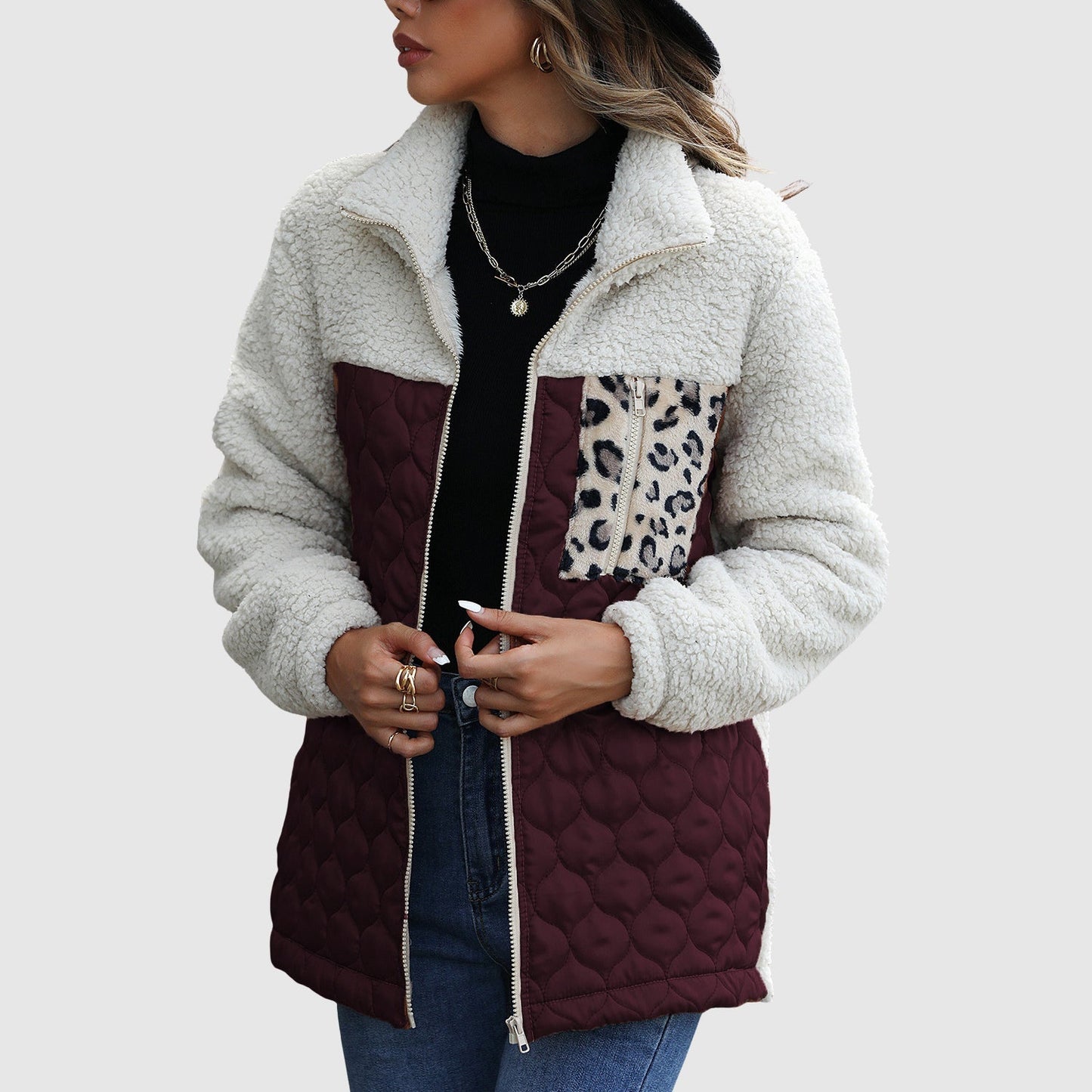 Cozy Quilted Padded Fur Lined Jacket