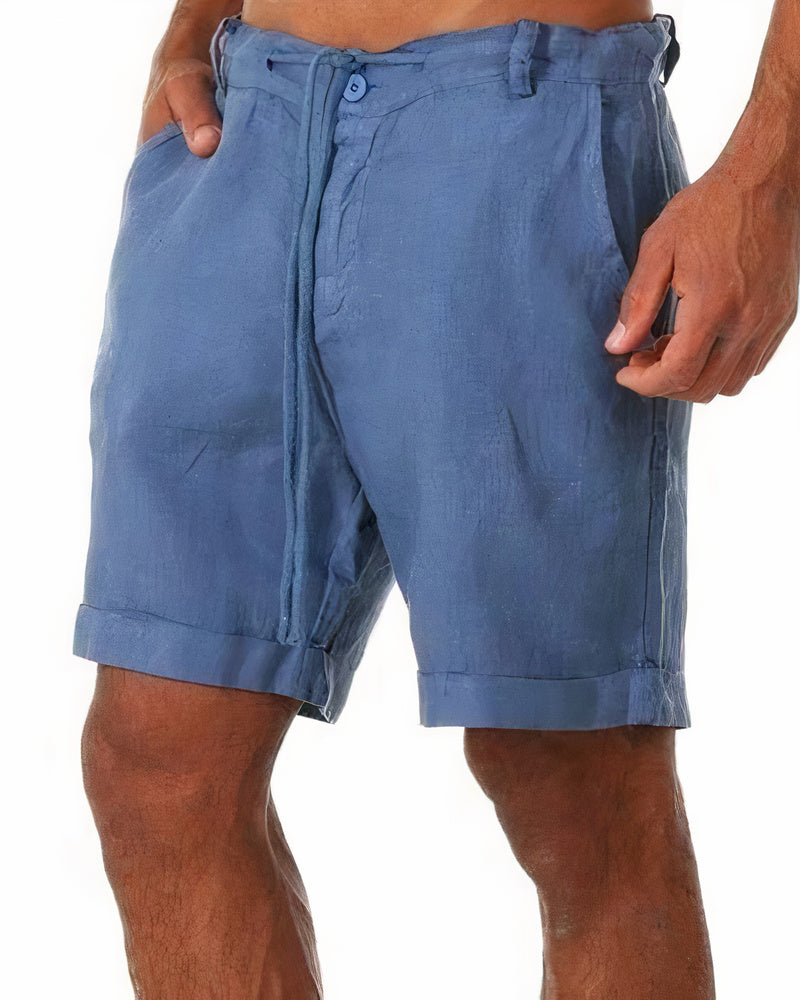 Relaxed Fit Men's Summer Linen Shorts