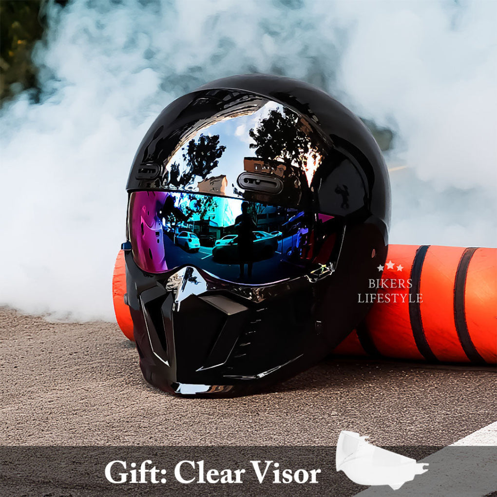 Retro Pilot Motorcycle Helmet – DOT and ECE Approved, Timeless Look 4