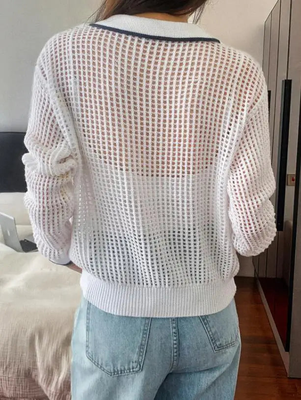 Floral Cut Out Women's Blouse