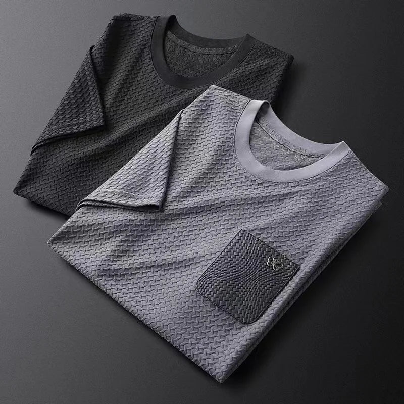 Textured Grid Pattern Shirt