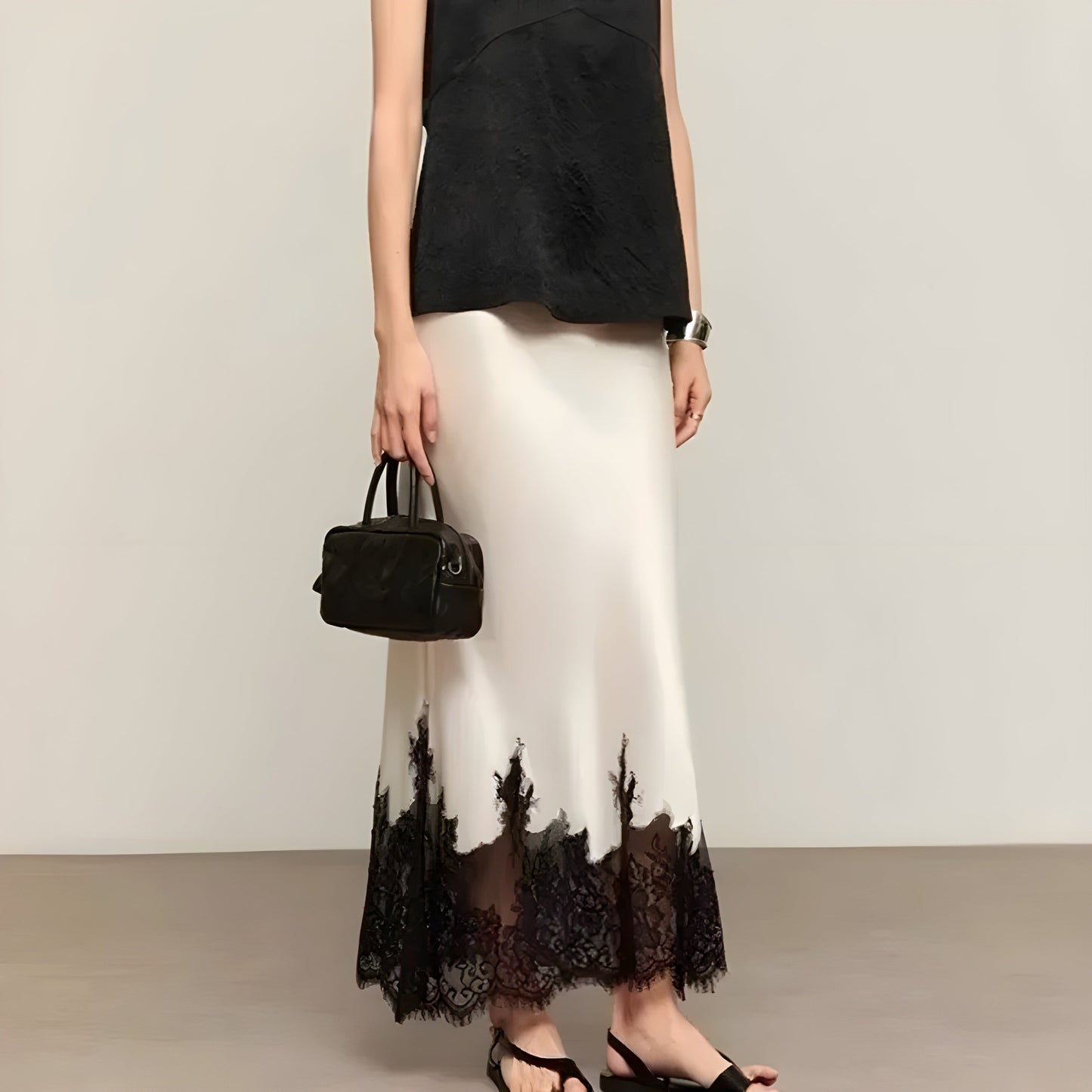 Elegant Ruffled Satin Mini Skirt