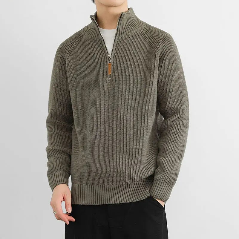 Warm Crew Neck Pullover Sweater for Men