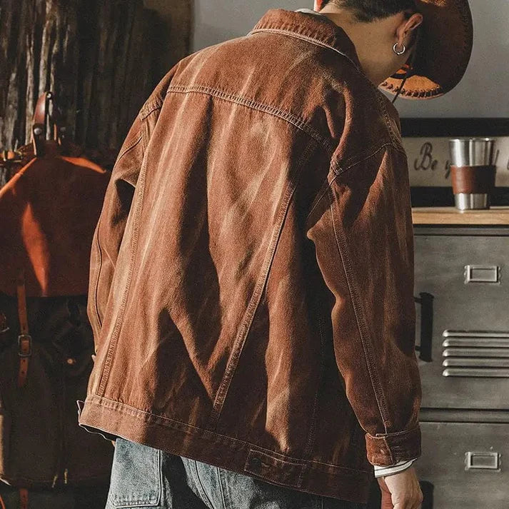 Relaxed Fit Men's Jeans Jacket Comfortable Casual Wear