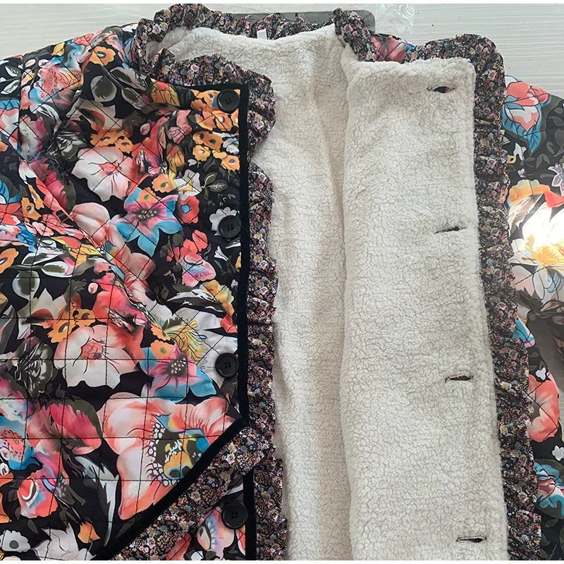 Women's Pretty Patchwork Trench Coat