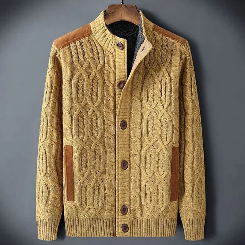 Classic Button Front Crew Neck Cardigan Sweater